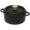 Ikenaga Iron Cocotte Pot, 3.9 inches (10 cm), Cast Iron,