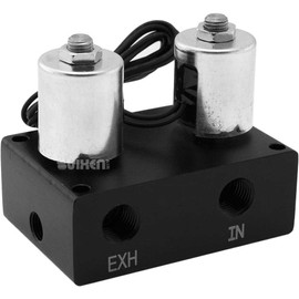 Vixen Air Suspension Valve Manifold 1/4" NPT Kit with 4 Air Ride Solenoid Valves. Inflates and deflates up to 2 Air Bags, Springs VXF1UM14C-2