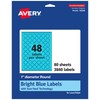 Avery Printable Round Labels, Sure Feed Technology, 1" Diameter, Bright