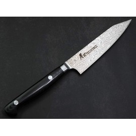 Coreless Damascus Sword Shaped (Cut) Petty 120 Black Micarta