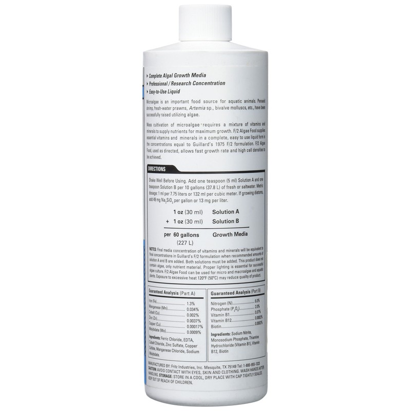 Fritz Aquatics PRO - F/2 Algae Food PTA - 16oz