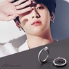 ALOHAMONI Fake Earrings, Ear Cuff, Earrings, Thin Hoop, Binaural, 2-piece
