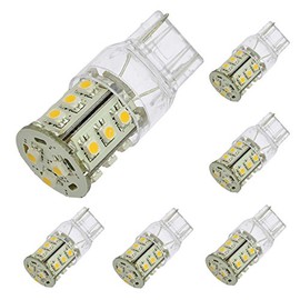 LEDwholesalers LED Brake Turn Signal Light Bulb T20 Wedge 7440, Warm White, P1444WWx6 (Warm White, Pack of 6 Bulbs)