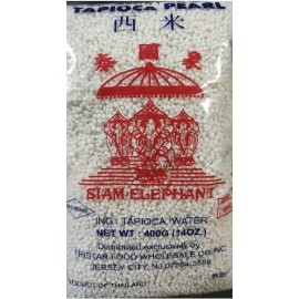 Siam Elephant Elephant Brand Small Tapioca Sago Pearls For Bubble Tea Desserts 14 oz