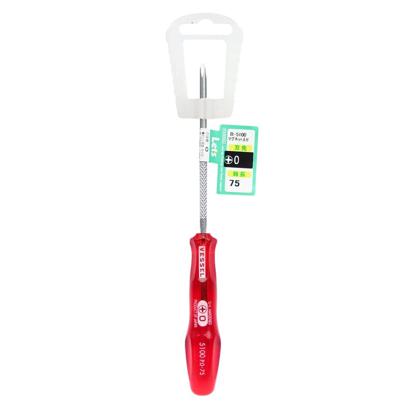 Vessel B-5100 Power Grip Precision Shaft Driver +0 x 75