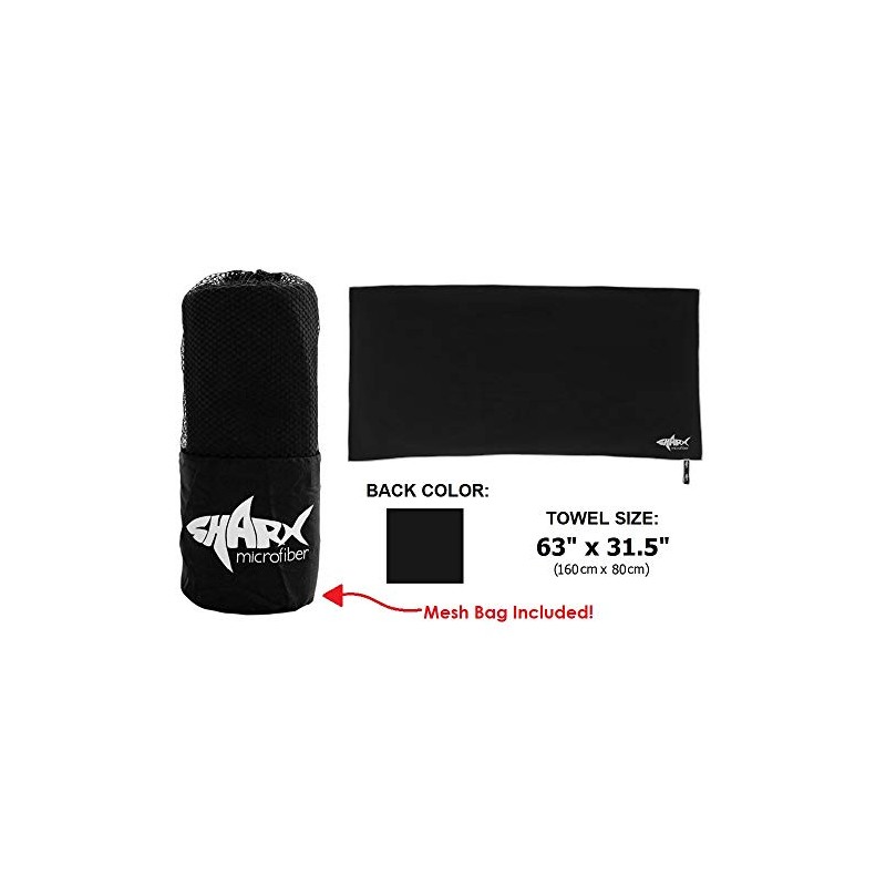 SHARX Toalla de Microfibra Deportiva Grande 80 x 160cm +