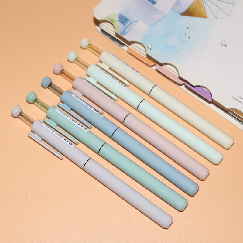 HeTaoCat 6Pcs Innovative Retractable Gel Pens with 6 Morandi color,