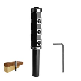 1/2'' Shank Flush Trim Router Bit Top and Bottom Double Bearings Trim Router Bit, 1/2 Pattern Template Flush Trim Bit 2.36" Cutting Length for Woodworking Trimming