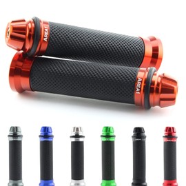 Area1 handlebar grips motorbike for RM-Z 250 450, DR 125 SM, TS 125 250, Van Van 125 200, Sixteen, Avensis, Epicuro, 125 150, FL Address 50 125 UK 110 NM (Dome,orange,22/24/25mm)