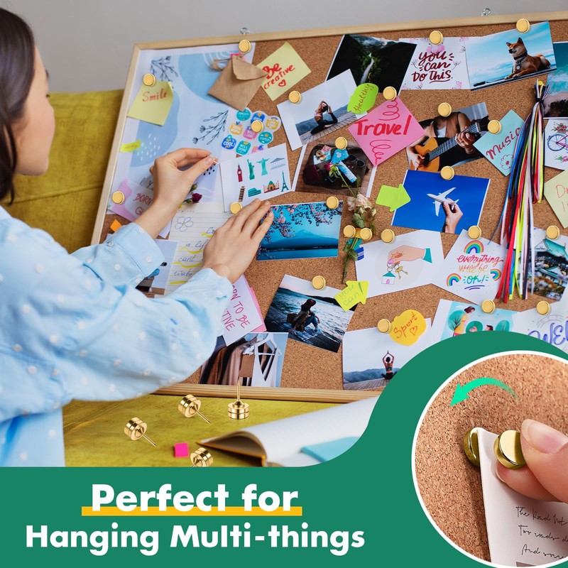 GOOLADA 20 Sets of Magnetic Push Pins, Magnetic Thumb Tacks,