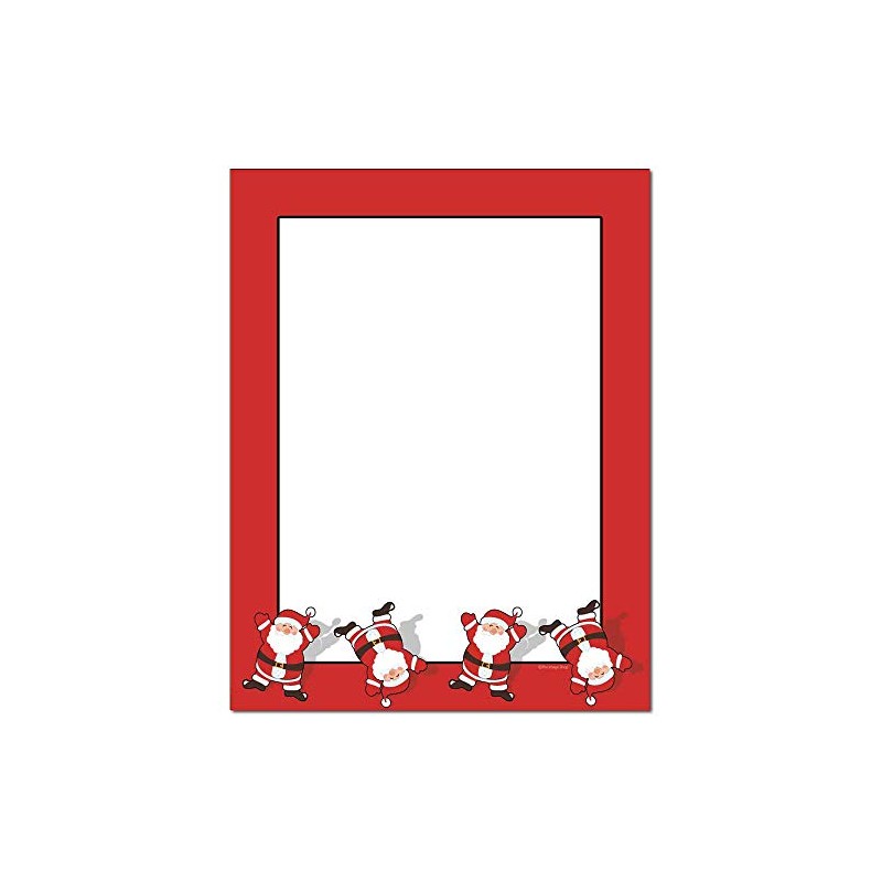 Tumbling Santa Letterhead Laser & Inkjet Printer Paper (100 Pack)