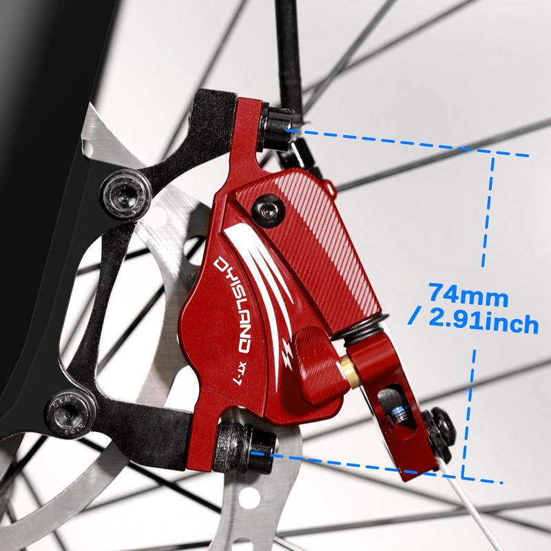 DYISLAND XT-7 XT-7 Hydraulic Disc Brakes Calipers,Line Pulling/Cable Actuated Front