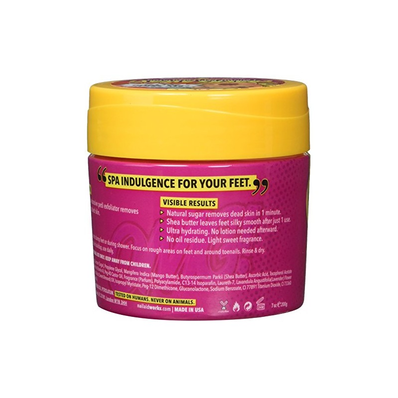 NAIL-AID Cracks Away 1 Minute Pedi Exfoliator, Clear, Mango, 7.0