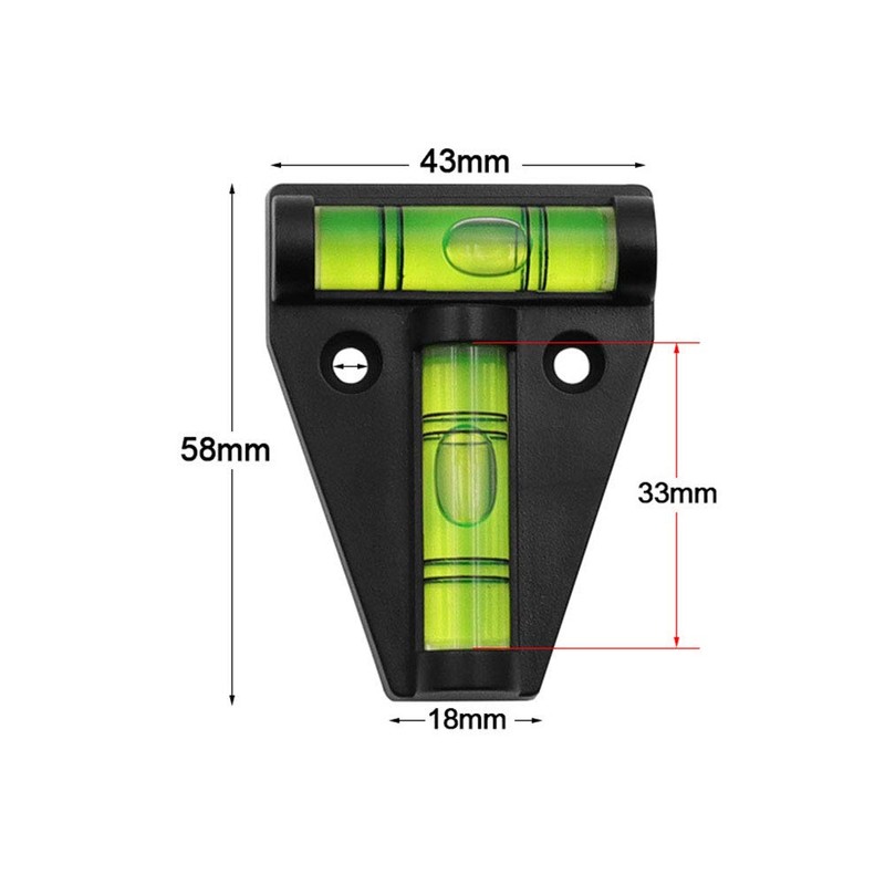 Mini Spirit Level for Caravan and Motorhome Levelling, Black, Portable