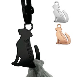 Swaggly Labrador Shaped Black Dog Poop Bag Holder, Durable Doggy Bag for Waste, Convenient and Perfect for Dogs