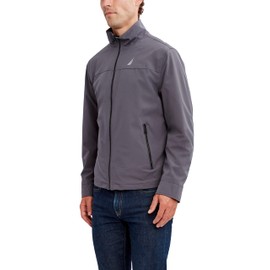 Nautica Men's Golf Jacket – Casual Wear Windbreaker Jacket, Regular, Big & Tall Sizes, Dark Grey, Small