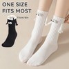 wlertcop 2 Pairs Couple Holding Hands Socks, Magnetic 3D Doll
