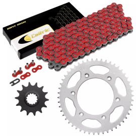 Caltric Red Drive Chain And Sprocket Kit for Honda CR250R 1995-2001 2003