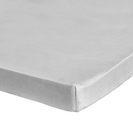 Pack n Play Sábana bajera – Super Suave, 100% algodón de jersey natural – 68,5 x 99 cm – para niños y niñas, se adapta a colchones Pack n Play, Playard y plegables – Dobladillo elástico cubierto – Gris sólido