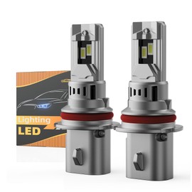 AOUKKL 9007 HB5 Fog Bulbs,800% Brighter Light,6500K Cool White with Canbus Ready,1:1 Mini Halogen Size,Plug and Play,Pack of 2