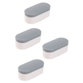 4Pcs Grey Universal Toilet Seat Bumpers, Soft Close, ABS Plastic, Classic Style for bathroom