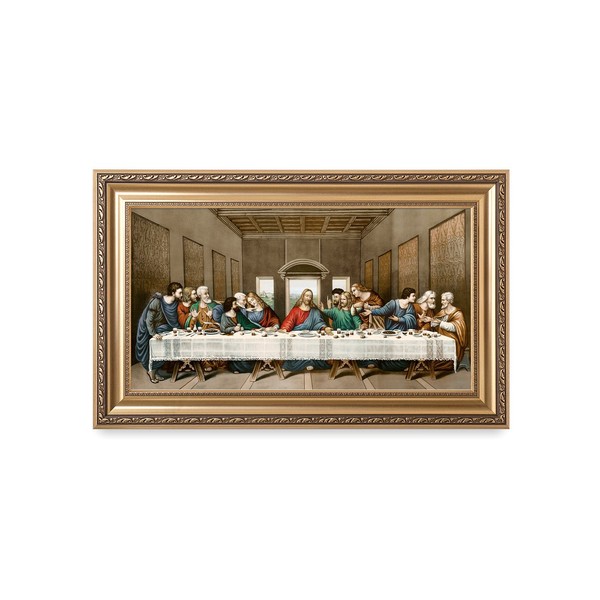 DECORARTS The Last Supper, Leonardo Da Vinci Classic Reproductions, Giclee Print and Museum Quality Framed Art for Wall Décor, 30" L