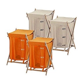 Gedy BU3800-67-03 4 Orange and Beige Laundry Baskets