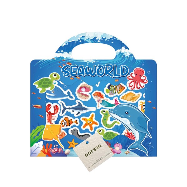 Reusable Sticker Book,4 Theme Kits Cognitive Enlightenment Themed Stickers, for
