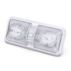 2 Pack RV LED Ceiling Double Dome Light Fixture with