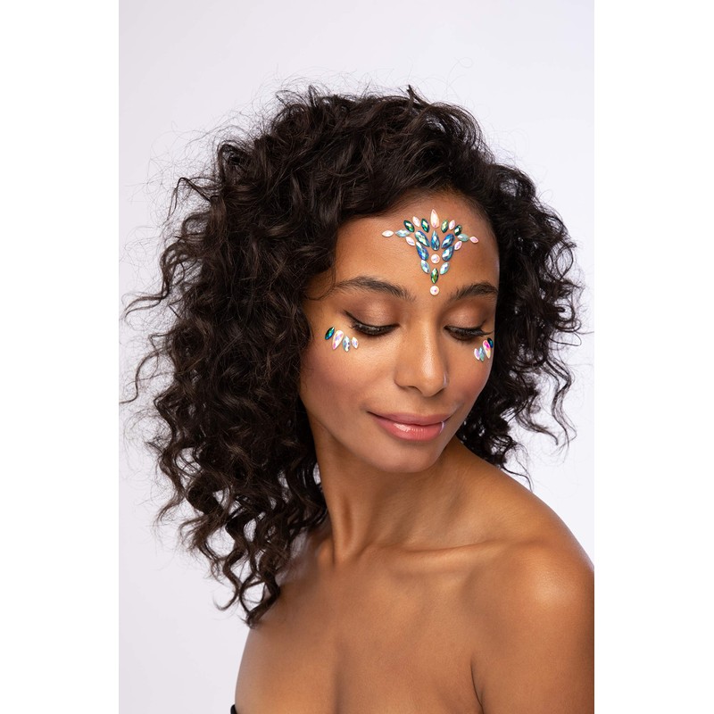 Deiters Mermaid face rhinestones.