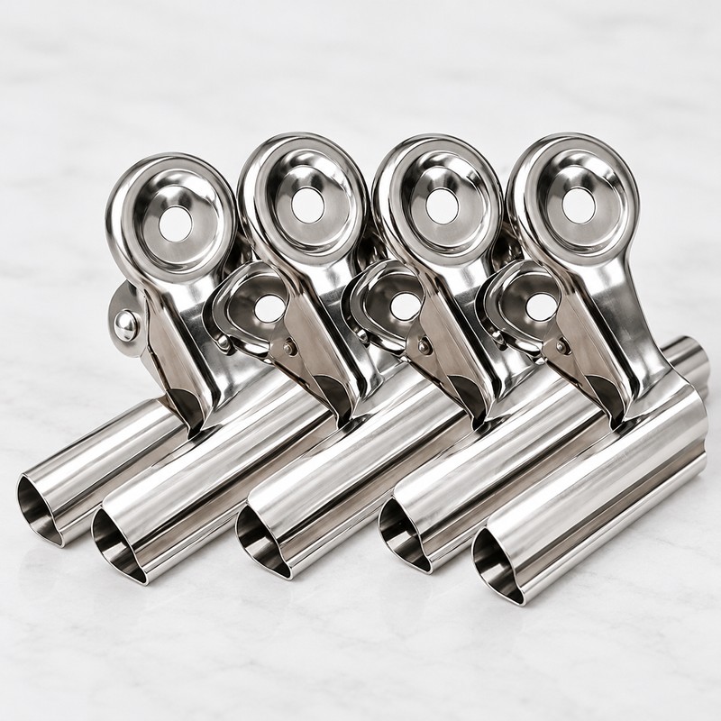 Reusable Metal Bag Clips for Food Storage – 6-Piece Strong