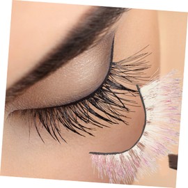 Minkissy 15 Pairs rainbow false lashes cosplay fake eyelashes cosplay make up Fake eyelashes Colored False Colored Imitation