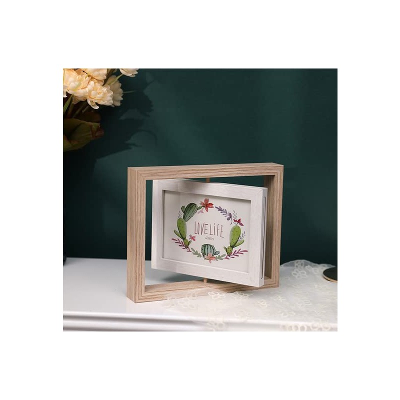JOSON Rotating Photo Frame, Antique Rotating DIY Desktop Floating Photo