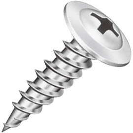 Yamahiro L75 Light Duty Screws, Drywall Screw (Uniqlo) Modtruss (Thin Washer) 0.17 x 3.0 inches (4.2 x 75 mm), Pack of 100