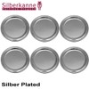 SILBERKANNE 6 Glass Plates Glass Coasters Inside 8 cm Outside