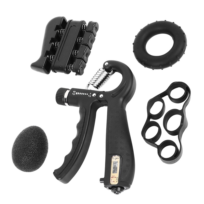 5Pcs Grip Strengthener Trainer Kit Hand Exercise Ball Finger Trainer