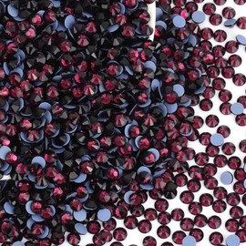 2880PCS Crystal Hotfix Rhinestones Bulk, Flatback Glass Hot Fix Rhinestones for Clothing, Crafts, DIY Decor Iron-On Rhinestones for Fabric(Purple SS30)