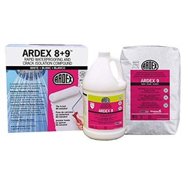 Ardex 8+9, Rapid Waterproofing and Crack Isolation, Compound Kit, Solvent-Free, Cement-Based Membrane, for Commercial and Residential Bathrooms, White