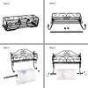 Adhesive Paper Towel Holder with Shelf, Wall Mount, 12in Black