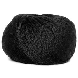 Juego de 3 madejas de lana de alpaca 100% para bebé, fabricado en Perú, suave y perfecto para tejer y ganchillo (negro, DK)