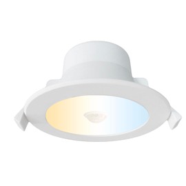 LED Motion Sensor Ceiling Light, 9W IP44 Waterproof Downlight with Tri-Color Switch (3000K/4000K/5700K), Auto Motion Activation Day & Night for Storage Room, Basement, Garage, Hallway，etc (1)