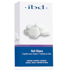 ibd Nail Wipes, Lint-Free Fiberless Pads for Gel Residue Removal, Scratch-Free Finish, 80 Count, 1-Pack