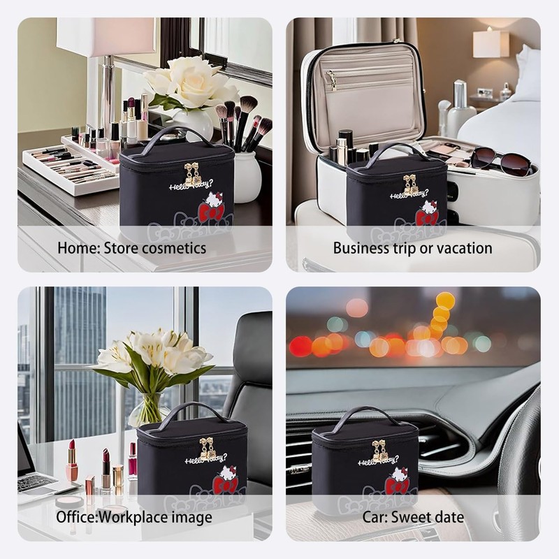 AmBealla Makeup Bag Large Waterproof Cosmetic Bags with Makeup Brush