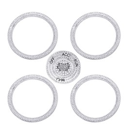 Dargoose Air Outlet and One-Button Start Knob Cover for Wrangler 6 Pcs (Knob Cover with Crystal for Wrangler)