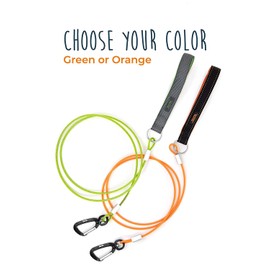 Mighty Paw Dog Leash - Anti Biting Pets Leashes - Chew Proof Metal Cable - Ideal for Large Dogs and Teething Puppies - Braided Cord with Padded Handle - Six Foot - Green