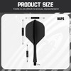 BFSYRR Dart Flights, Dart Flights and Stems, 8 Pack Black