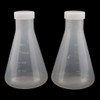 Nvanvmm Laboratory Graduated Plastic Conical Flask, Measurable, Thick Wall, Two