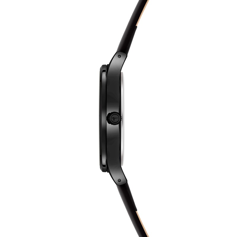 Tamaris Flower Design Watch Dial, black, Classic with floral decoration