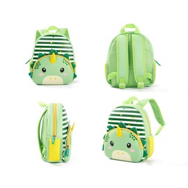 KK CRAFTS Preschool Backpack Toddler Neoprene Animal Schoolbag Lunch backpack for Kids Boys Girls(Dinosaur)