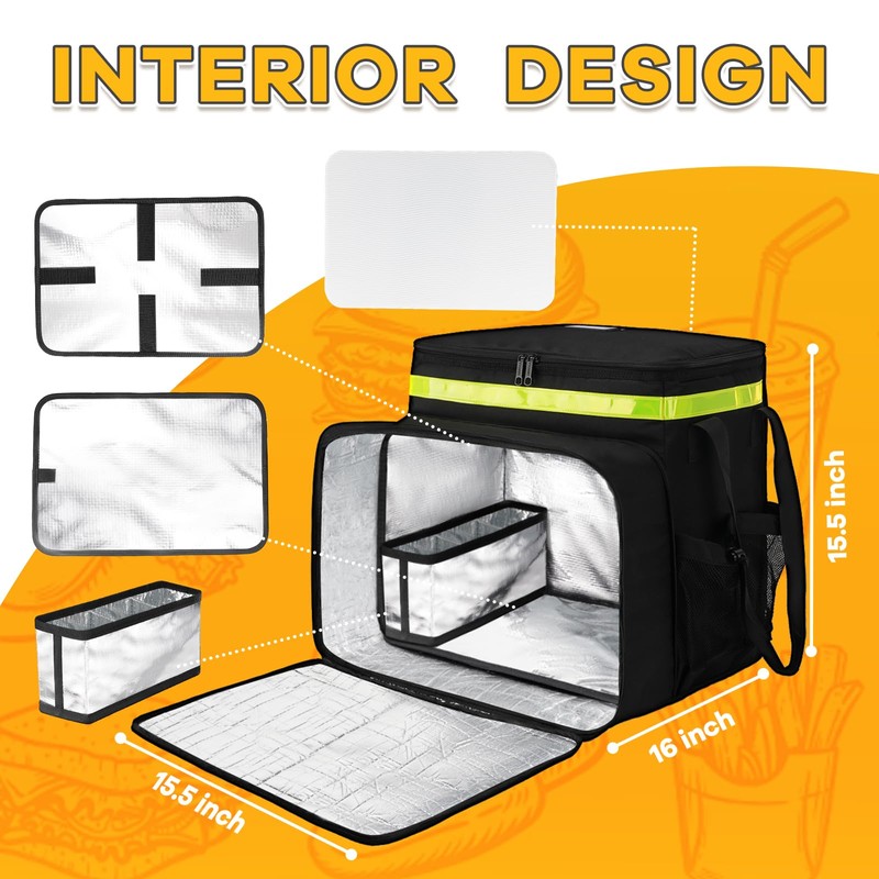 Ytonet Food Delivery Backpack with 7 Cup Holders, XX-Large Expandable